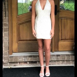 Revolve Jack Dress in Ivory & Silver